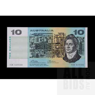 $10 1974 Phillips Wheeler Australian Ten Dollar Banknote R305 TEK639580