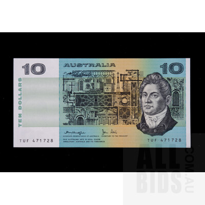 $10 1979 Knight Stone Australian Ten Dollar Banknote OCRB Serial