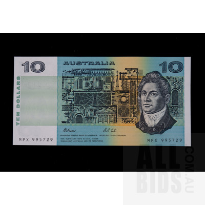 $10 1991 Fraser Cole Australian Ten Dollar Banknote No PIL