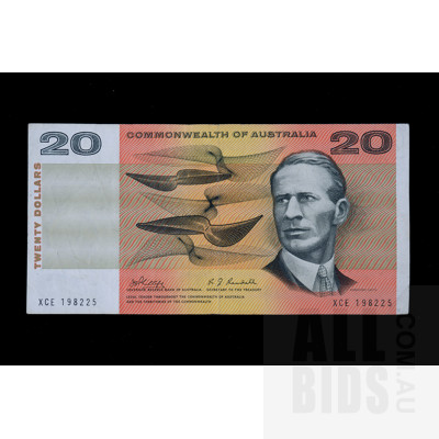$20 1968 Phillips Randall Australian Twenty Dollar Banknote R403 XCE198225