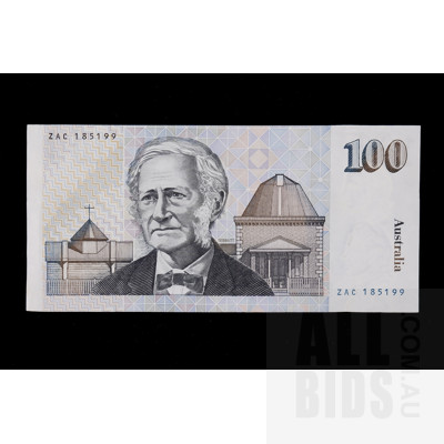 $100 1984 Johnston Stone Australian One Hundred Dollar Banknote R608 ZAC185199