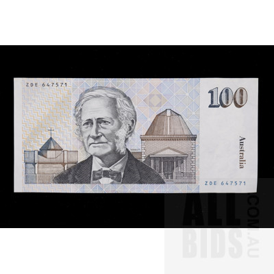 $100 1985 Johnston Fraser Australian One Hundred Dollar Banknote R609 ZDE647571