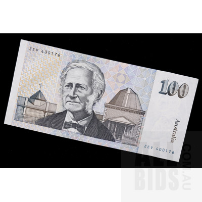 $100 1990 Fraser Higgins Australian One Hundred Dollar Banknote R612 ZEV400176