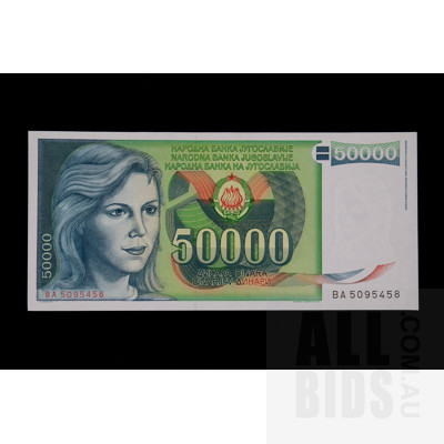 1988 Yugoslavia 50 000 Dinara Banknote BA5095458
