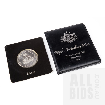 1986 RAM $10 Coin Australian Uncirculated Ten Dollar Coin South Australia 150 Years Commemorative