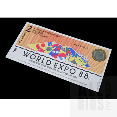 1988 World Expo Brisbane $2 Note