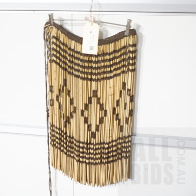 Vintage Maori Piu Piu Skirt made from Reeds with Fibre Waistband