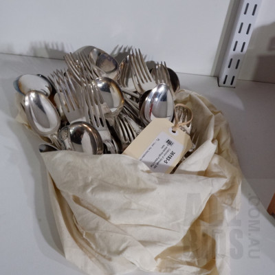 Collection of Vintage Silverplate Kings Pattern Flatware