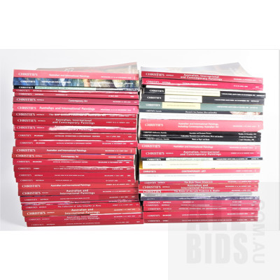 A Quantity of 56 Christie's Australia Art Catalogues, Various Dates from 1990s-2000s