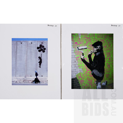 Two Banksy Reproduction Prints, each 18 x 13 cm (2)