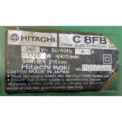 Hitachi C8FB Slide Compound Saw