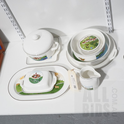 Collection of Villeroy and Boch 'Naif' Cookware and Service Ware (9 Pieces)