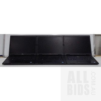 Dell Vostro 1520 15.1 Inch Core 2 Duo (P8600) 2.40GHz Laptops - Lot of Three