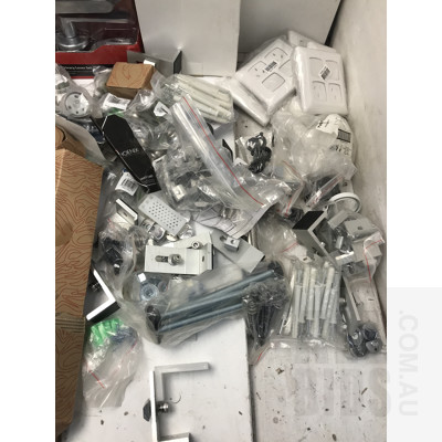 Large Lot Of Assorted BathroomFittings, Door Handles  and Other Domestic Fittings and Hardware