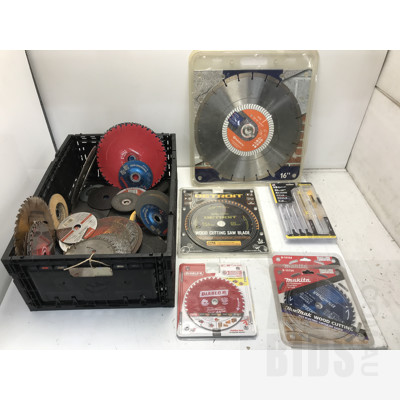 Large Lot Of Assorted Cutting Blades and Discs