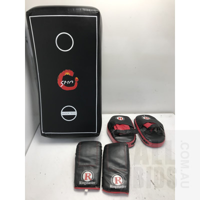 Ringmaster Boxing Gloves and Pads With SMA Training Pad