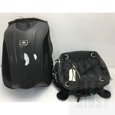 Ogio No Drag Mach 3 Stealth Backpack and Oxford X40 Bike Mounted Pack