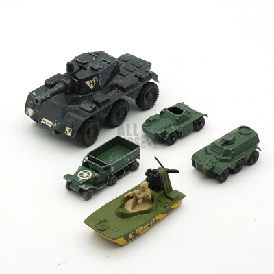 Vintage English Armoured Vechicle and a Collection of Other Matchbox and Lesney Military Vehicles