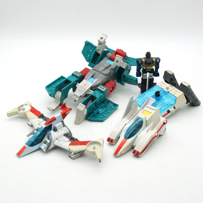 Collection of Vintage Transformers Models, Including Toei Bandai