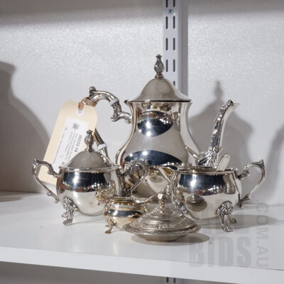 Rodd Silverplate Tea Set and Assorted Silverplate Collectibles (7 Pieces)