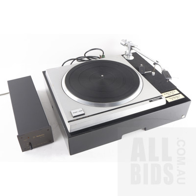 Technics SP-10 MK2 Direct Drive Broadcast Turntable Fitted in Polished Black Base and Micro MA-88 Tonearm