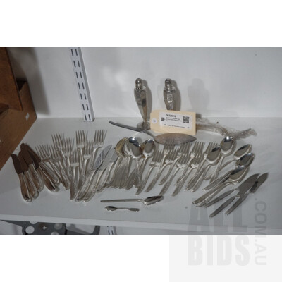 Assorted Silverplate Flatware and Salt & Pepper Shakers