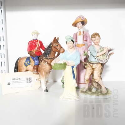 Four Vintage Collectible Figurines including Avon