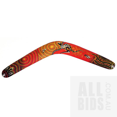 Aboriginal Boomerang, Synthetic Polymer Paint on Wood