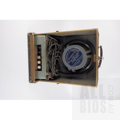 Early Siemens Portable Amplifier with Goodmans 12-Inch Speaker