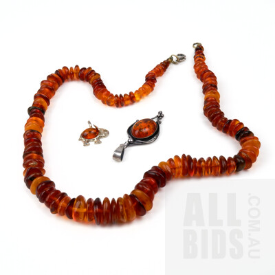 Amber Necklace, Pendant and Charm