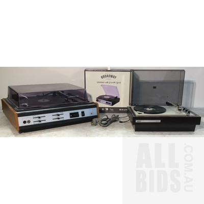 HMV Graduate,  Pye Modular 562 Turntables And Bauhm Turntable And Cassette Deck