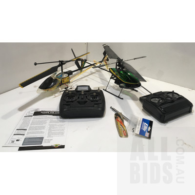 Remote Control Helicopters With Controllers  - Lot Of Two