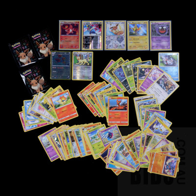 Collection of Pokemon Cards, Some with Covers 2016-2019