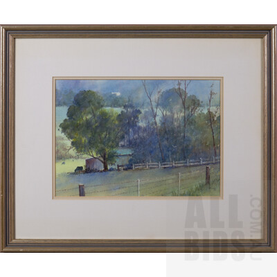 Michael Goff, Morning Shadows - The Basin, Watercolour, 20 x 28 cm