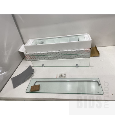 Assorted Glass Shelves & Soap Hold