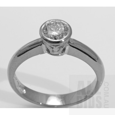 Hand-made 18ct White Gold Diamond Ring