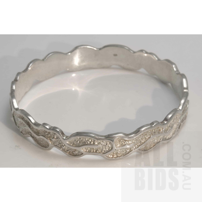 Solid, well made Sterling Silver Bangle