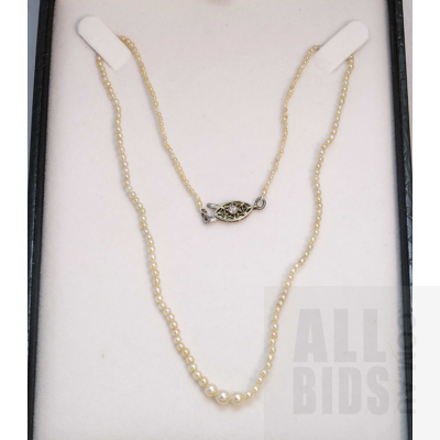 Antique Pearl Necklace-circa 1900-1910