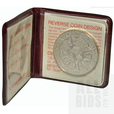 AUSTRALIA: 1982 $10 SILVER Coin - Commonwealth Games