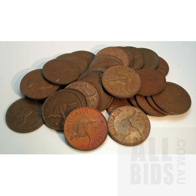 AUSTRALIA: Kangaroo Reverse Pennies (1938-1964) Geo VI & QE II