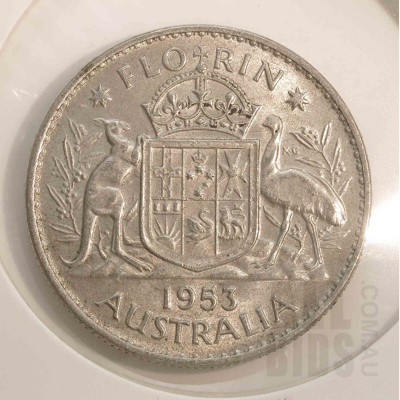 AUSTRALIA: Silver Florin 1953