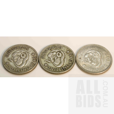 AUSTRALIA: collection of 1946 Shillings, with one mint error