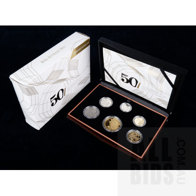 RAM 2015 Six Coin Proof Set, 50th Anniversary of the Royal Australian Mint