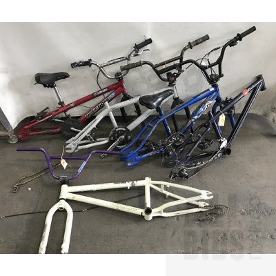 Norco, Iron Horse and Mongoose BMX Bike Frames -Lot Of Five