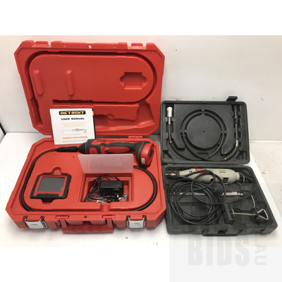 Detroit Wireless Inspection Camera With Ozito Rotary Tool