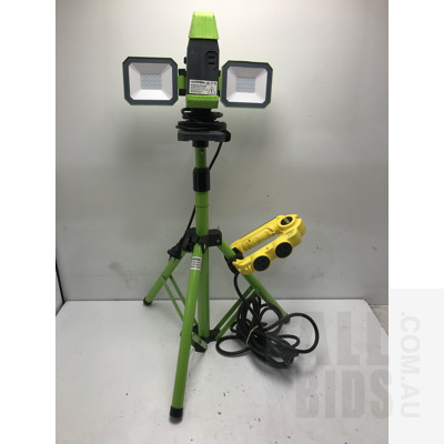 Iron Horse Twin Work Light With Stanley Clip Power Lead