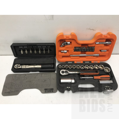 Bahco 34 Piece Socket Set With BBB Torque Wrench Set