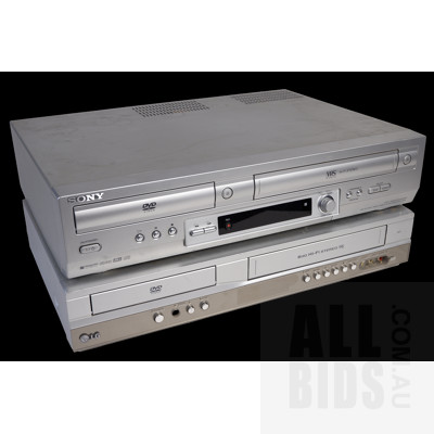 Sony SLV-D910 DVD Player/Video Cassette Recorder and LG V271 6HD Hi-Fi Stereo DVD/VCR Player