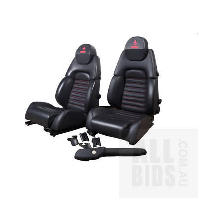 Pair of Genuine Ferrari Seats - Fully Recovered in Leather with Fittings
