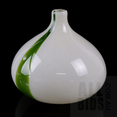 Large Vintage Vintage Studio Glass Bulb Vase